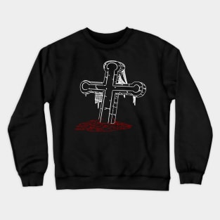 Halloween horror zombie monster creepy gift Crewneck Sweatshirt